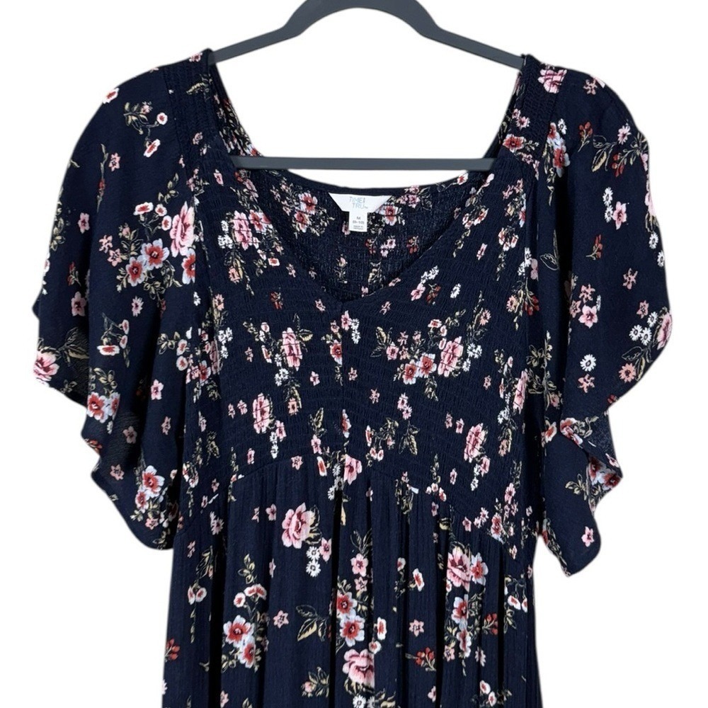 Womens Floral Maxi Milkmaid Dress Medium Cottage Garden Party Prairie - Picture 3 of 8